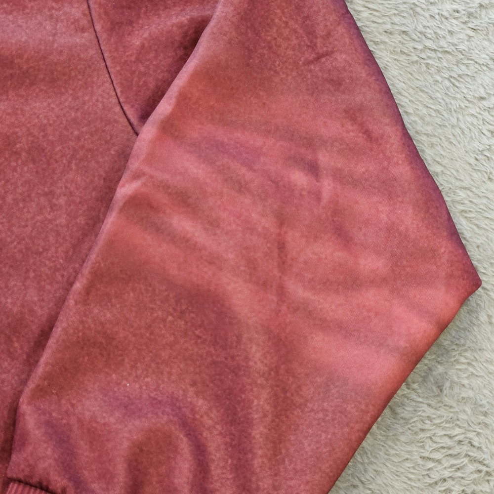 Carhartt Mens Zip Up Windbreaker Hoodie Burgundy Mottled Performance Small - Picture 3 of 8